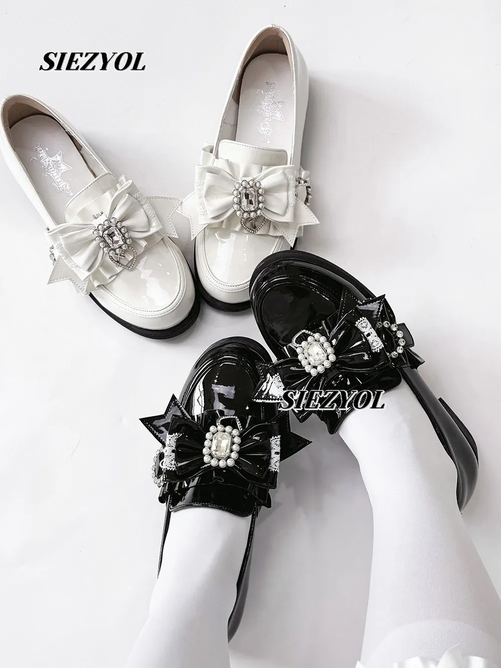 Original Japanese Style Easiest for Match Casual Leather Shoes Slip-on Loafers Sweet Cute Girls Daily Bows Low Heels Shoes