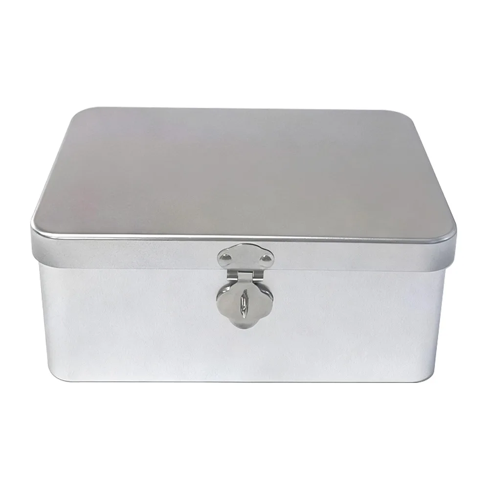 Fashion Style Large Size Storage Box Metal Material Private Storage Password Lock Box Password Lock Desktop Organizer Office Use