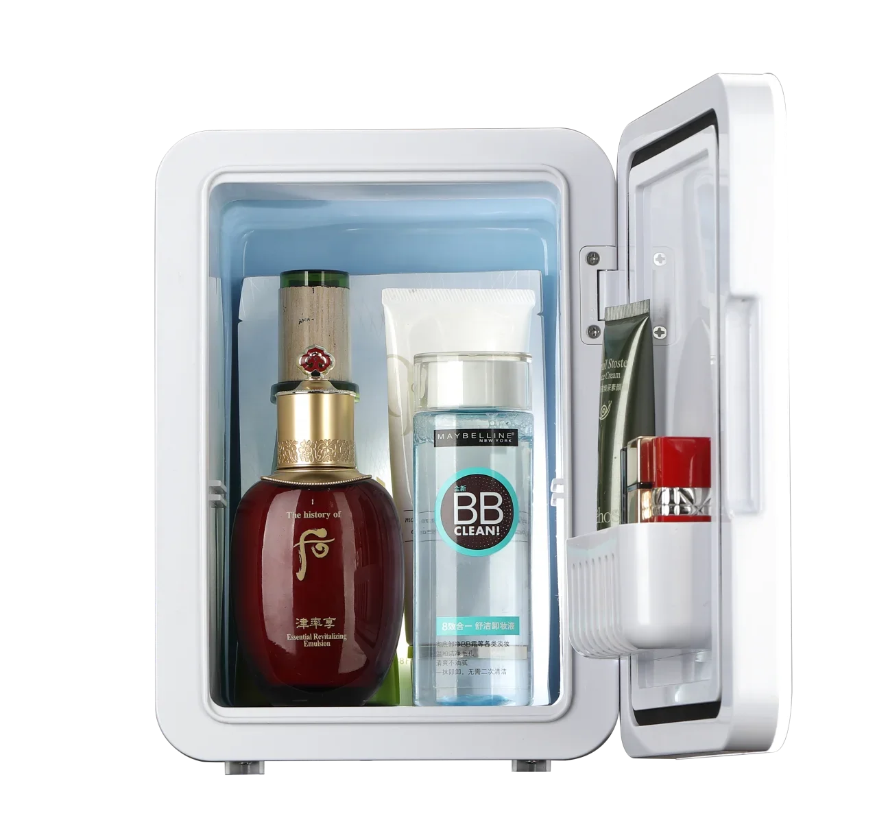 4L Mini Beauty Fridge with LED Mirror - Quiet Cosmetic Cooler for Skincare, Makeup, Food & Drinks - Perfect Gift for Women