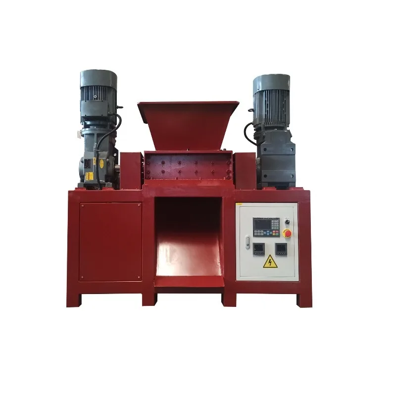 Deposit Dual Motor Double Shaft Shredder For Plastic Bottles Wood Chips Wire Cable Cardboard Boxes In Stock Crusher Equipment