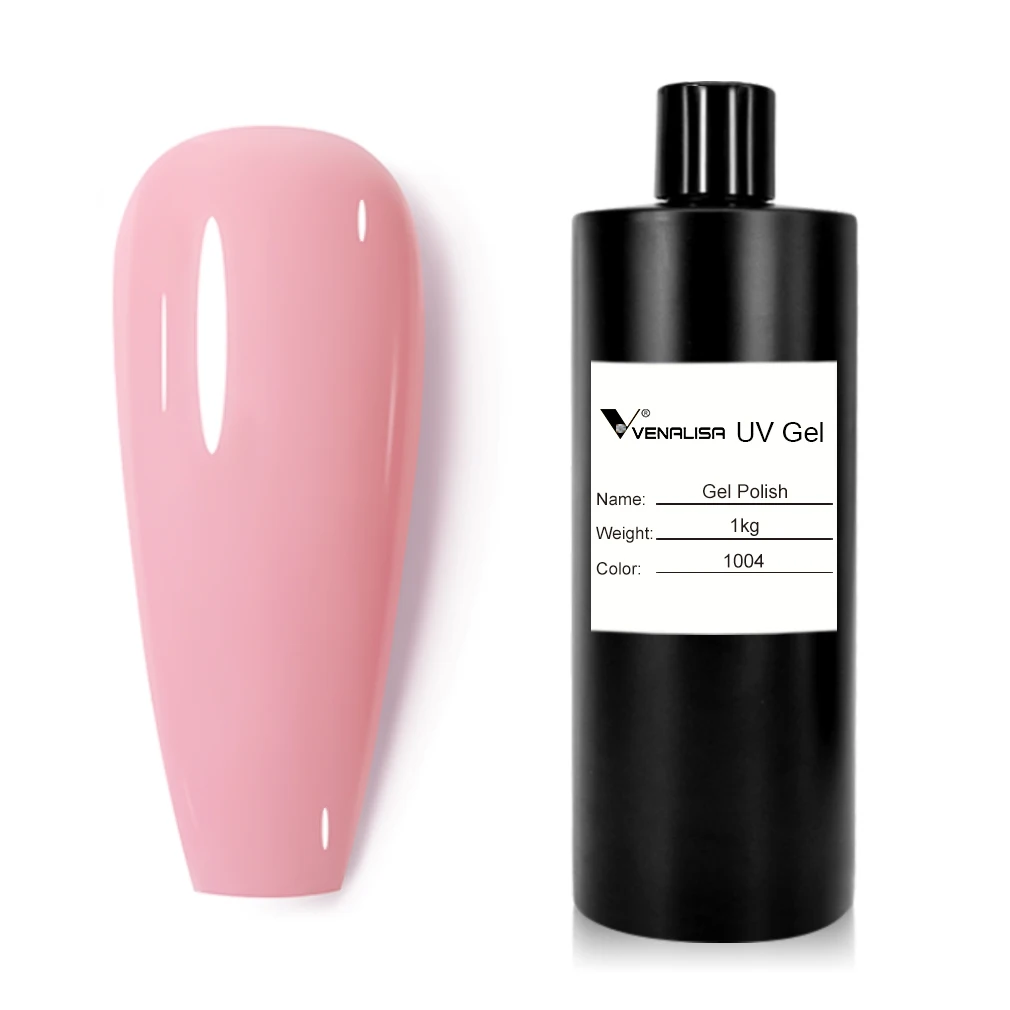 #1004 Venalisa Nail Gel Polish Raw Material Jelly Nude Pink 1L Soak Off UV LED Gel Refillment Gel Diamond Long Wear Top Coat Gel