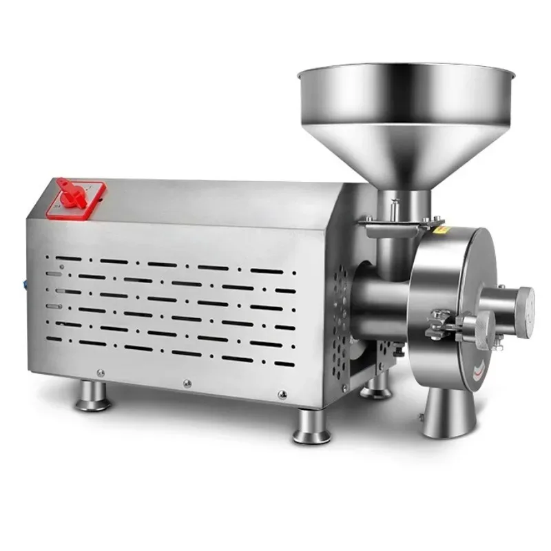 Commercial Electric Grain Grinder 2500W Stainless Steel Ultra Fine Flour Mill Machine for Corn Wheat Rice Spice Nut Coffee Bean