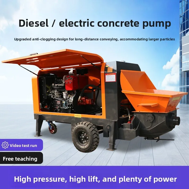 Concrete Fine Stone Mortar Secondary Structure Feeder Large Particle Horizontal Cement Pouring Ground Pump
