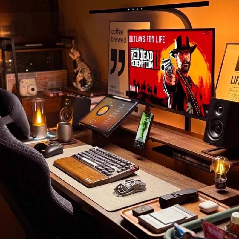 Z3 Modular Monitor Height Increasing Rack Black Walnut Computer Desk Ergonomic Laptop Stand Esports Room Office Desk Organizer