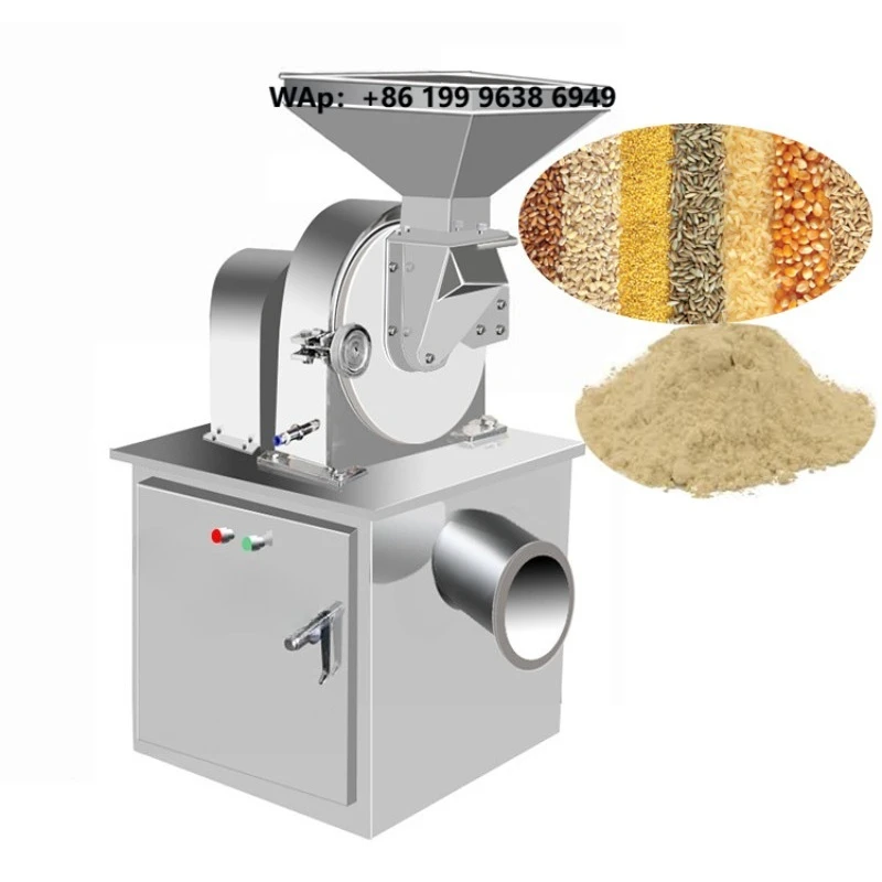 Custom SUS304 Small 12-120 Mesh Fine Powder Cereal Soya Bean Flour Rice Wheat Cassava Maize Corn Grain Grinding Machine Price