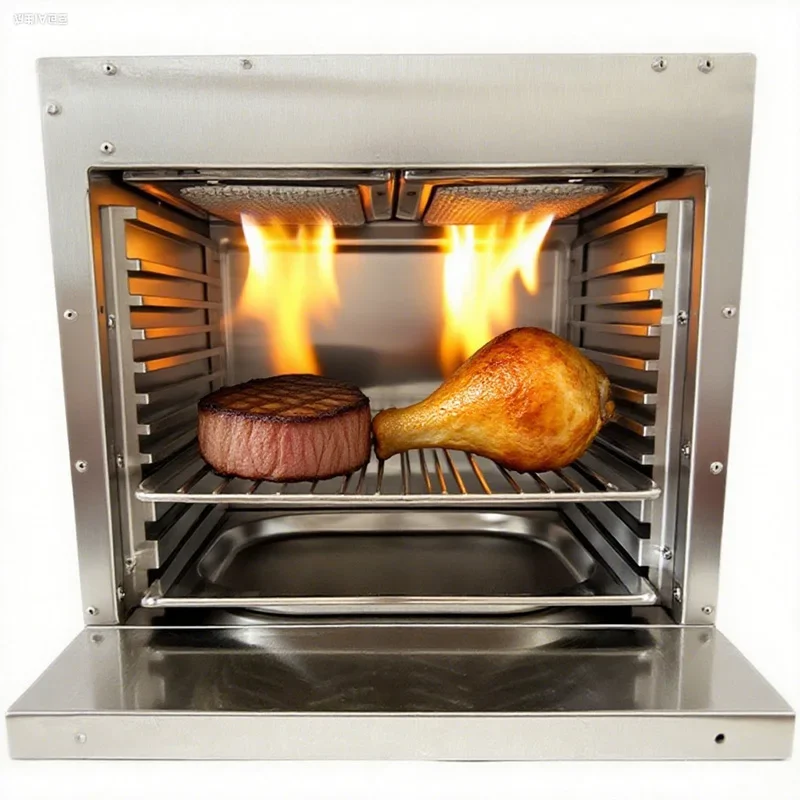 Portable Stainless Steel Gas Grill for Home Use, Camping Steak Grill, Outdoor Grilling Machine, BBQ Oven, Family Barbecue
