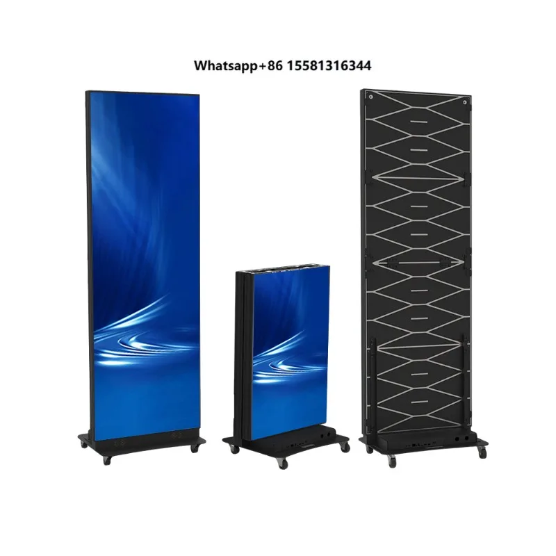 RAYBO 4K Foldable LED Poster Screen P3 Die Cast Aluminum Portable Indoor Advertising Display for Mall Retail Promotion