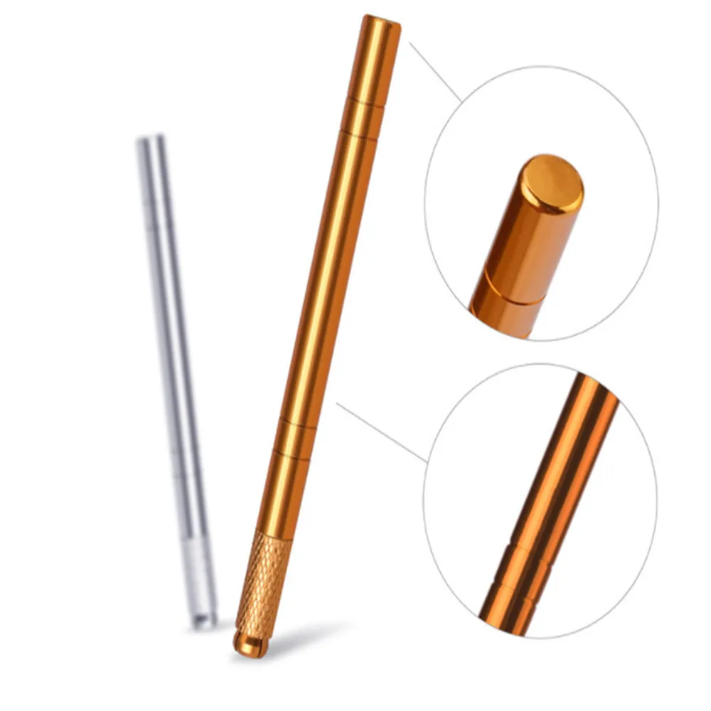 Flex Needle Lock-Pin Device Manual Permanent Makeup Embroidered Eyebrow Tattoo Pen Tebori Microblading Pen Eyebrow Body Tools