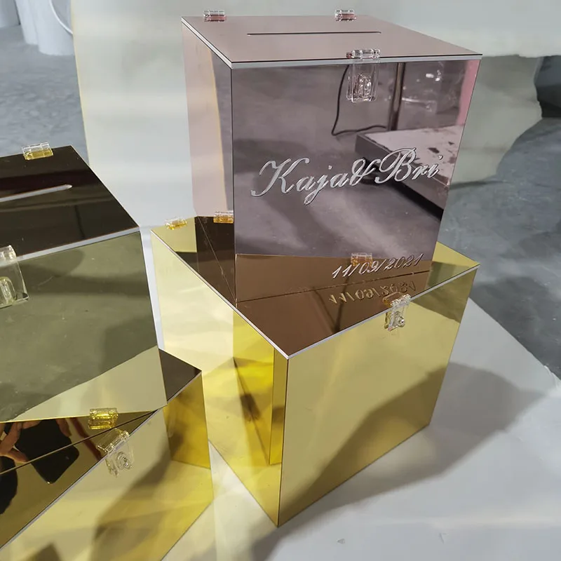 Acrylic Innovation Card Box Wedding Card Urn Box Wedding Decoration Hot Sale