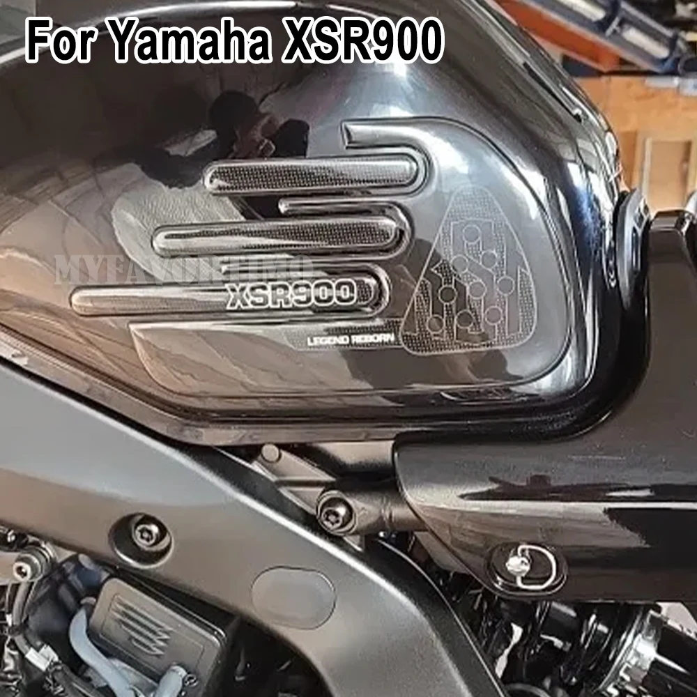 XSR 900 Motorcycle Tank Grips Pads Knee Guard Protector Anti-Slip 3D Epoxy Resin Decals Kit For Yamaha XSR900 2016-2023