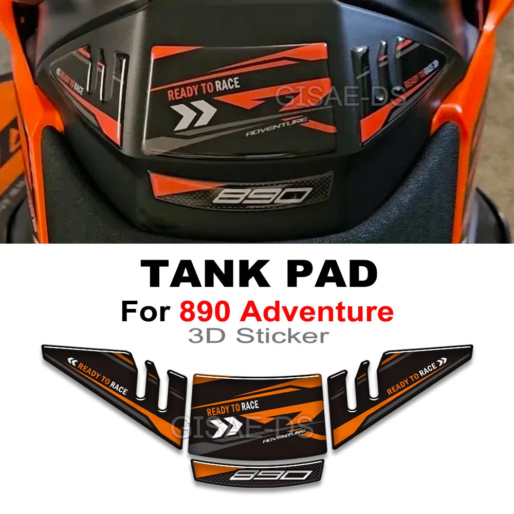 For 890 Adventure Motorcycle Fuel Oil Tank Pad Side Tank Knee Protector Stickers Decals Kit  2019 2020 2021 2022