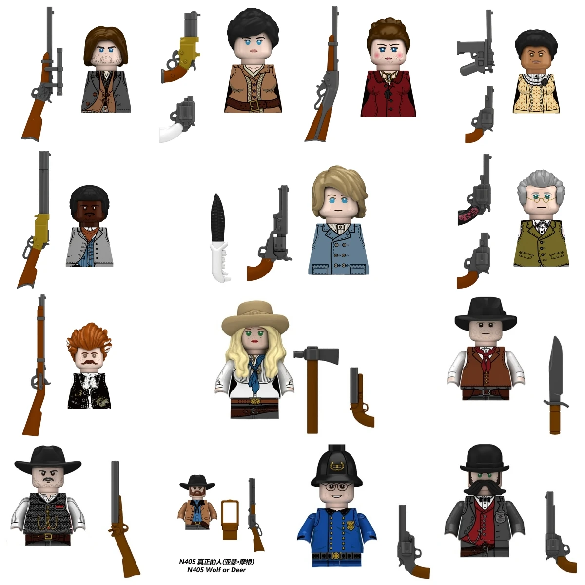Decoration RDR2 Game Character Mini Action Model Figures Doll Western Cowboy Police Cartoon For Christmas Gifts