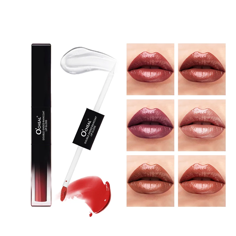 Ocheal Double Head Matte Liquid Lipstick Waterproof Long-Lasting Makeup Lip Balm Reduce Fine Lines Lipgloss Cosmetics