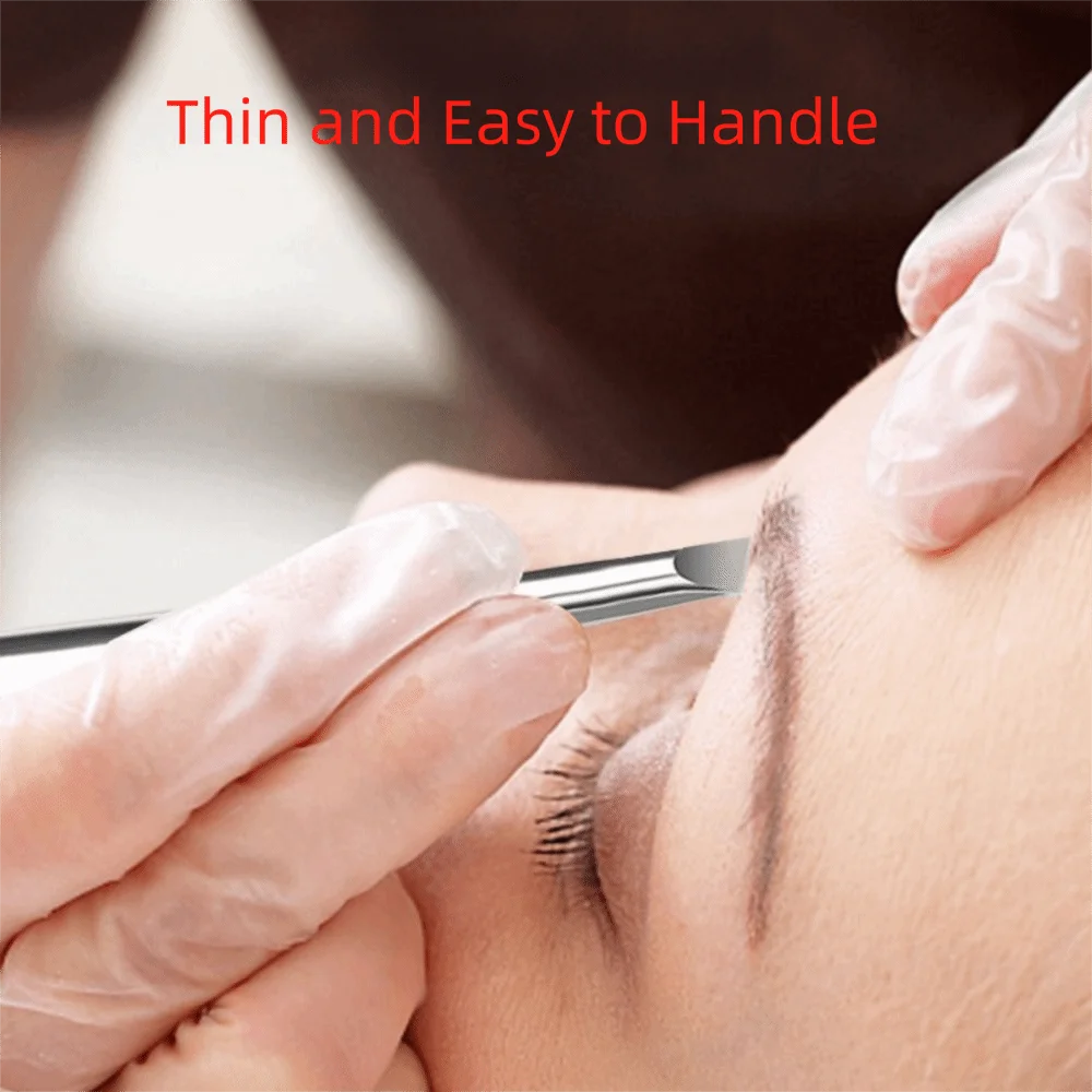 Stainless Steel Eyebrow Tweezers Flat Slant Tip High Precision Facial Hair Tweezers False Eyelashes Tweezers Face Hair Removal