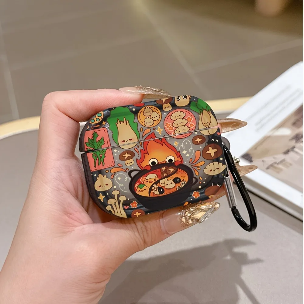 Cute Cartoon Hot Pot Protective Case for AirPods 4/3/2/1 Earbuds Case For AirPods Pro3/Pro2/Pro Hard Shockproof Earphone Cover