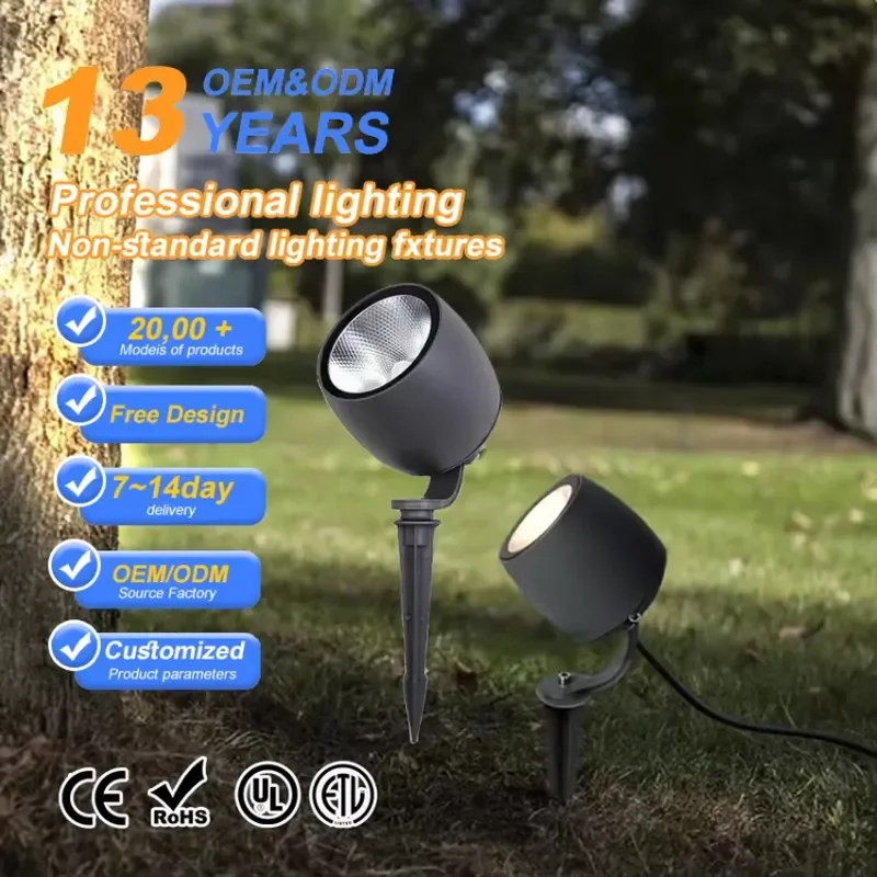 Hot Sale IP65 10W 20W 30W AC Die-Casting Aluminum Outdoor Spotlight LED Garden Spike Lights for Outdoor Lighting