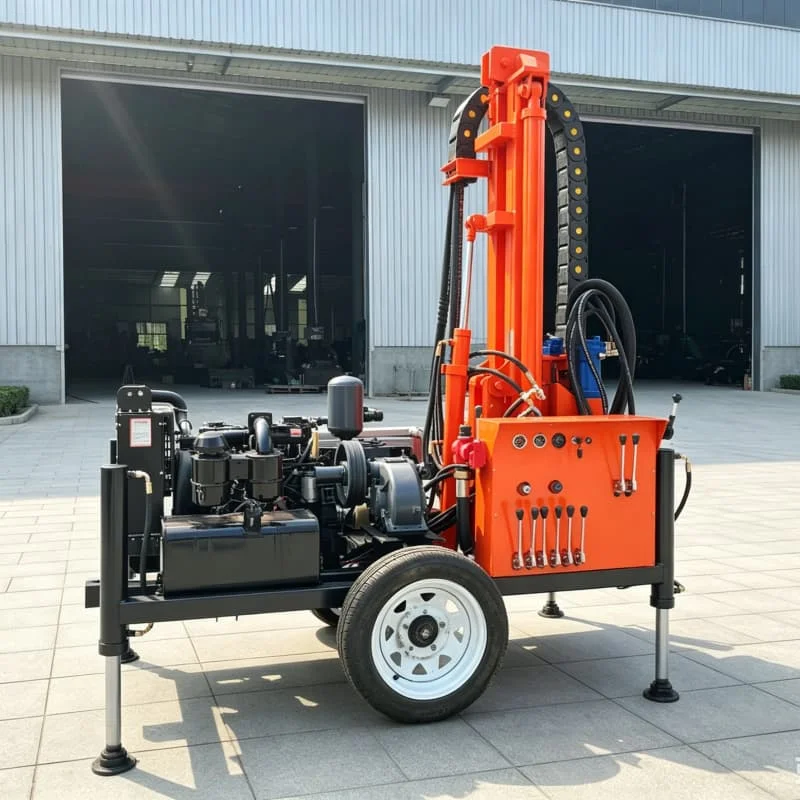 Customized Dual‑purpose Water‑air Water Well Drilling Rig,Multi‑functional Civil Drilling Equipment for Courtyard Drinking Wells