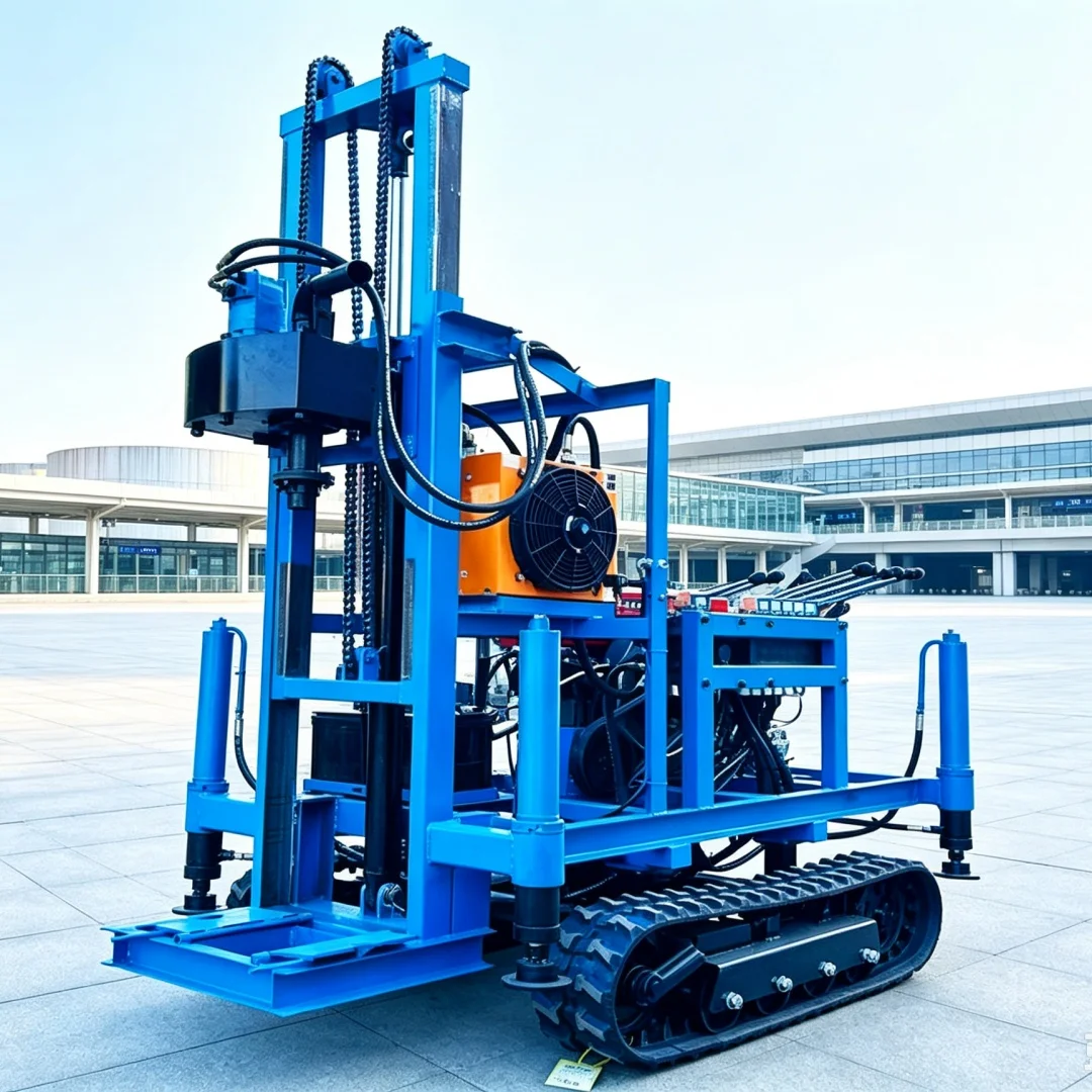 Customized Hot‑selling Full‑hydraulic Crawler Water‑air Dual‑use Water Well Drilling Rig for Mountain and Farmland Drilling