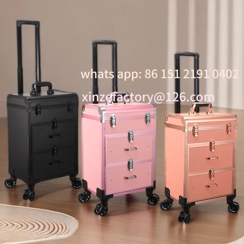 Customizable Makeup Artist Cosmetic Case Tie Rod Makeup Tattoo Embroidery Nail Art Beauty Storage Follow-up Toolbox