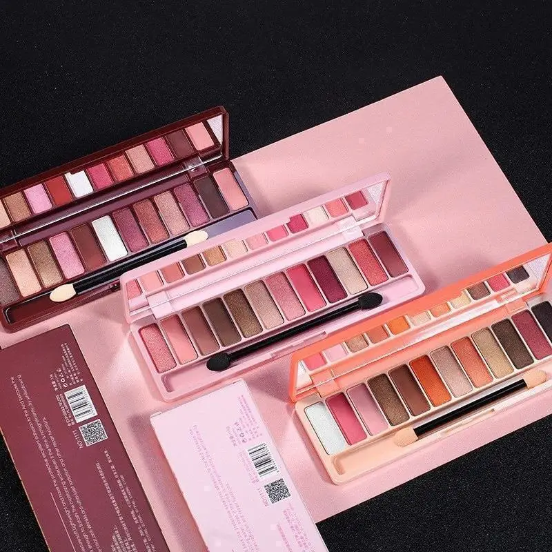 12-Color Eyeshadow Palette Super Popular Shimmer Matte Girl Internet Celebrity Nude Makeup Pumpkin Peach Blossom Student