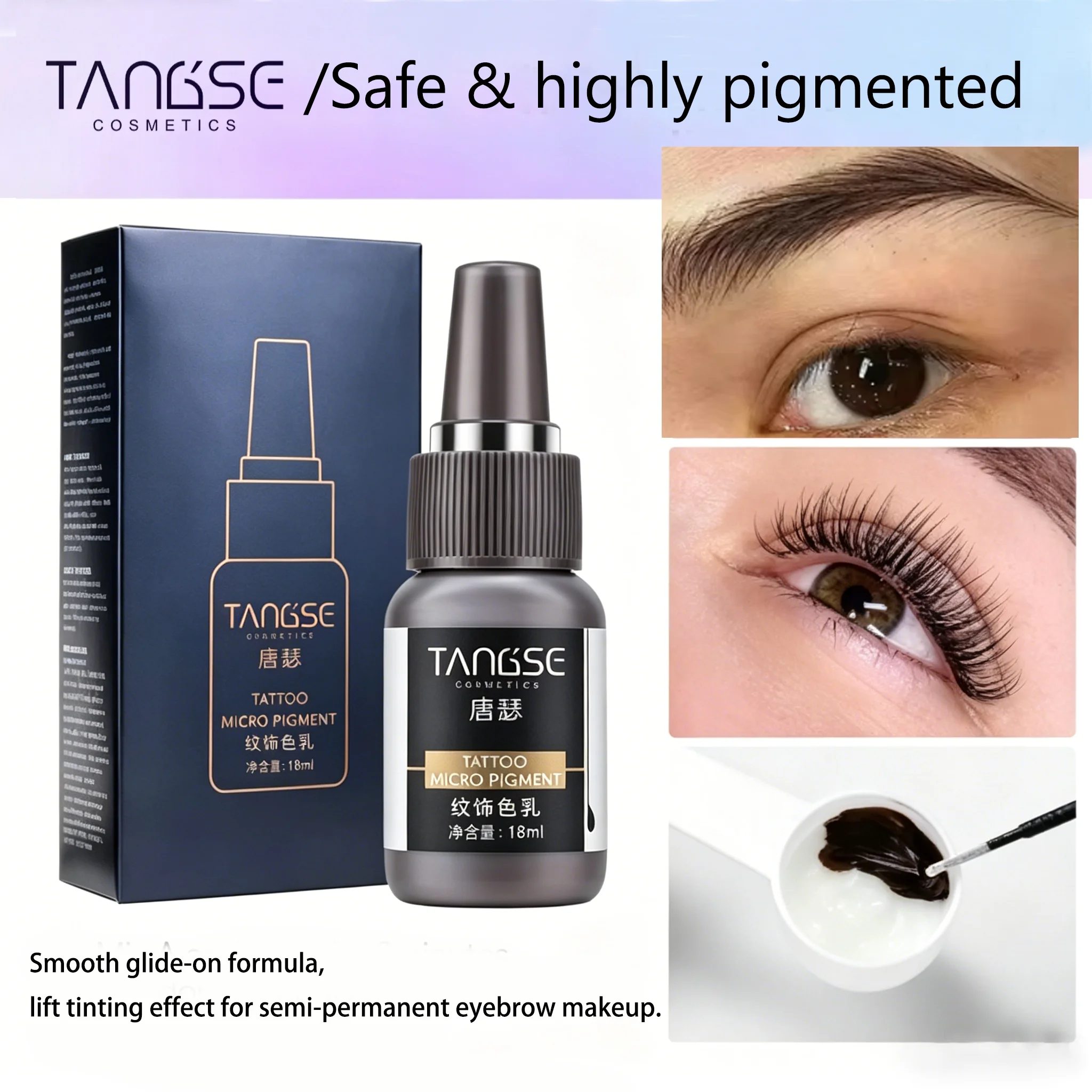 18ml High Capacity Artist Tint, Permanent Lip,Eyebrow Beauty Pigment, Tattoo Ink for Makeup Coloring Pigment