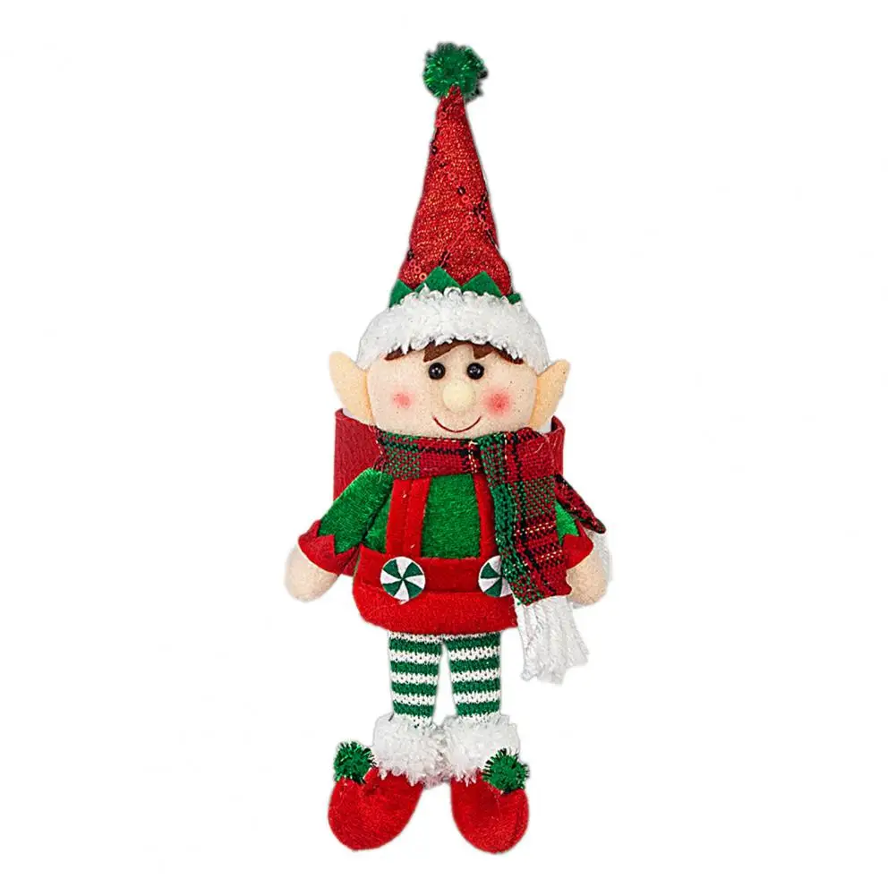 Christmas Tree Curtain Buckle Festive Christmas Curtain Buckle Dolls for Xmas Home Window Decoration Plush Elf Boy/girl Santa