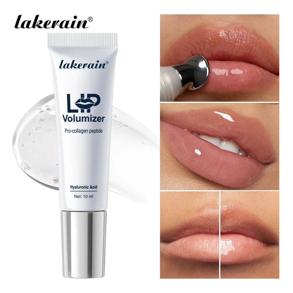 Lakerain Lip Volumizer Deep Hydration Clear Lip Contour Visibly Plumping Reduce Fine Lines Hyaluronic Acid Lip Enriching Essence