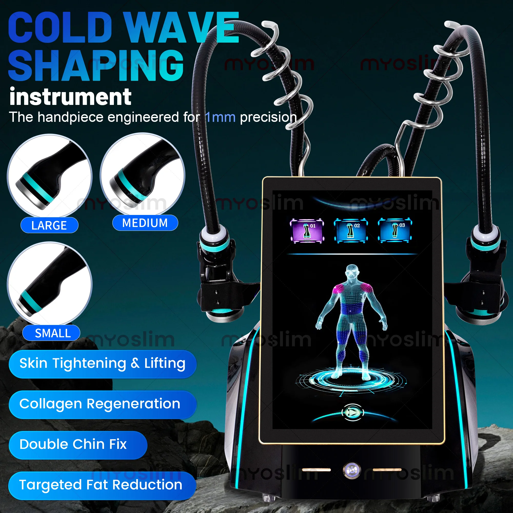 Professional Cool Wave 2.45GHz Skin Tightening Machine for Body Contouring and Anti-Cellulite Treatment Beauty Machine