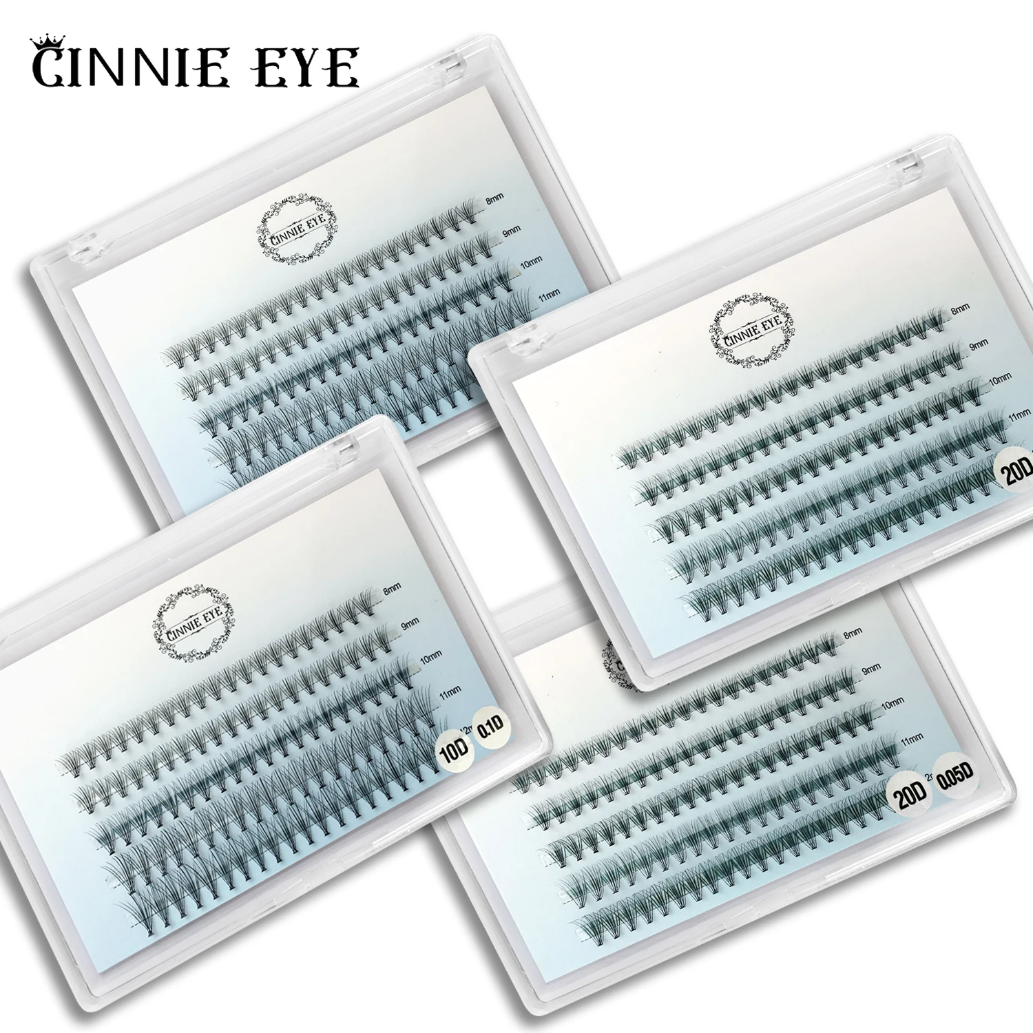 New 100 Clusters Lashes Individual Cluster Ready Fan Bunches Mink Eyelash Extension 20D/30D Russia Volume Bundle Cashmere Lash