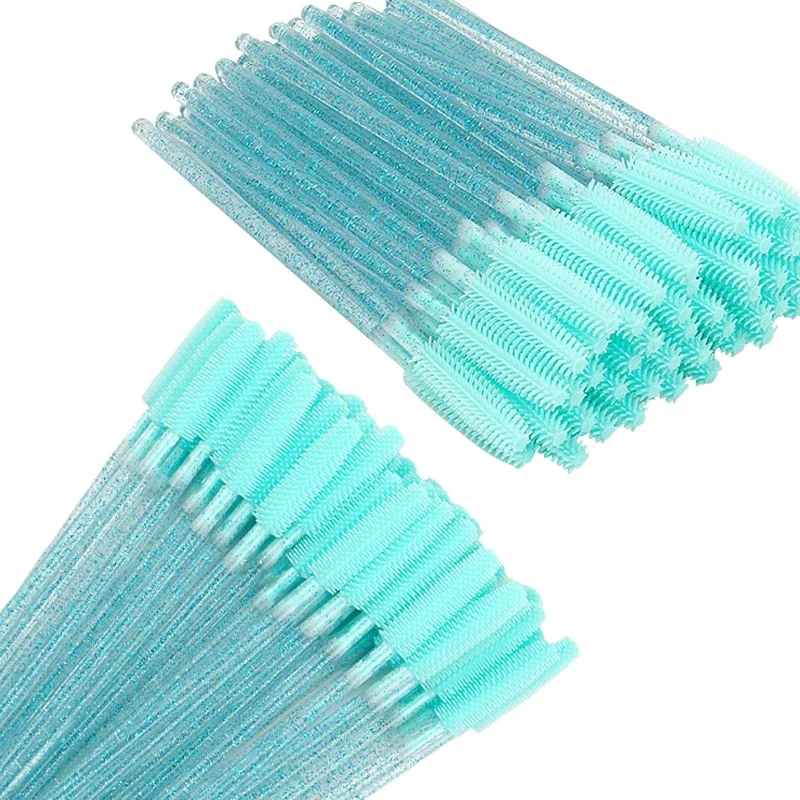 50/100pcs Eyelash Brush Silicone Gel Mascara Wands Applicator Spoolers Lashes Extension Cosmetic Brushes Makeup Tool Accessories