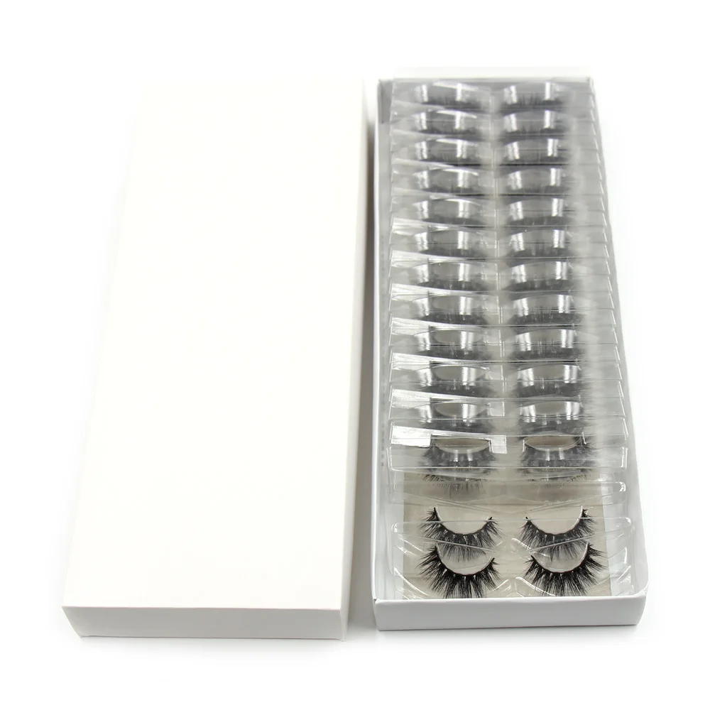 100Pairs/Pack Eyelashes Bulk 3D Mink Lashes With Tray No Box Hand Made Full Strip Lashes Fluffy False Eyelashes Makeup Wholesale