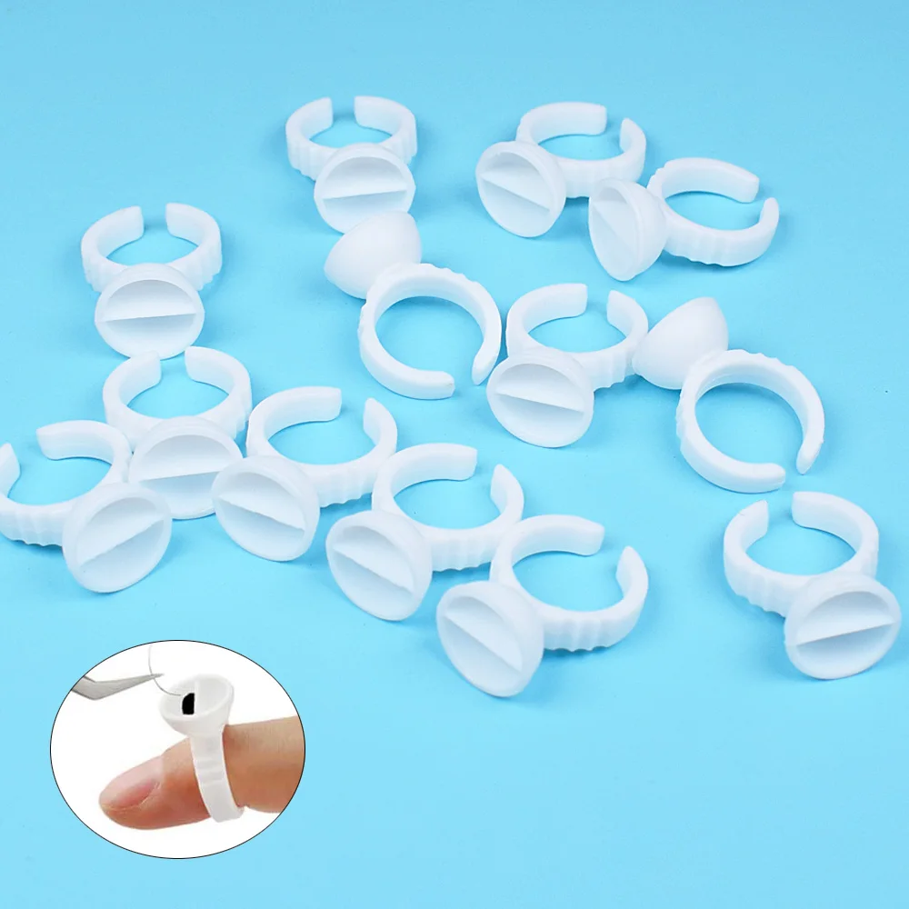 100 PCS Grafted Eyelash Delay Cup Glue Holder Flower Plum Shaped Lash Blossom Cup Eyelashes Extension Makeup Supplies