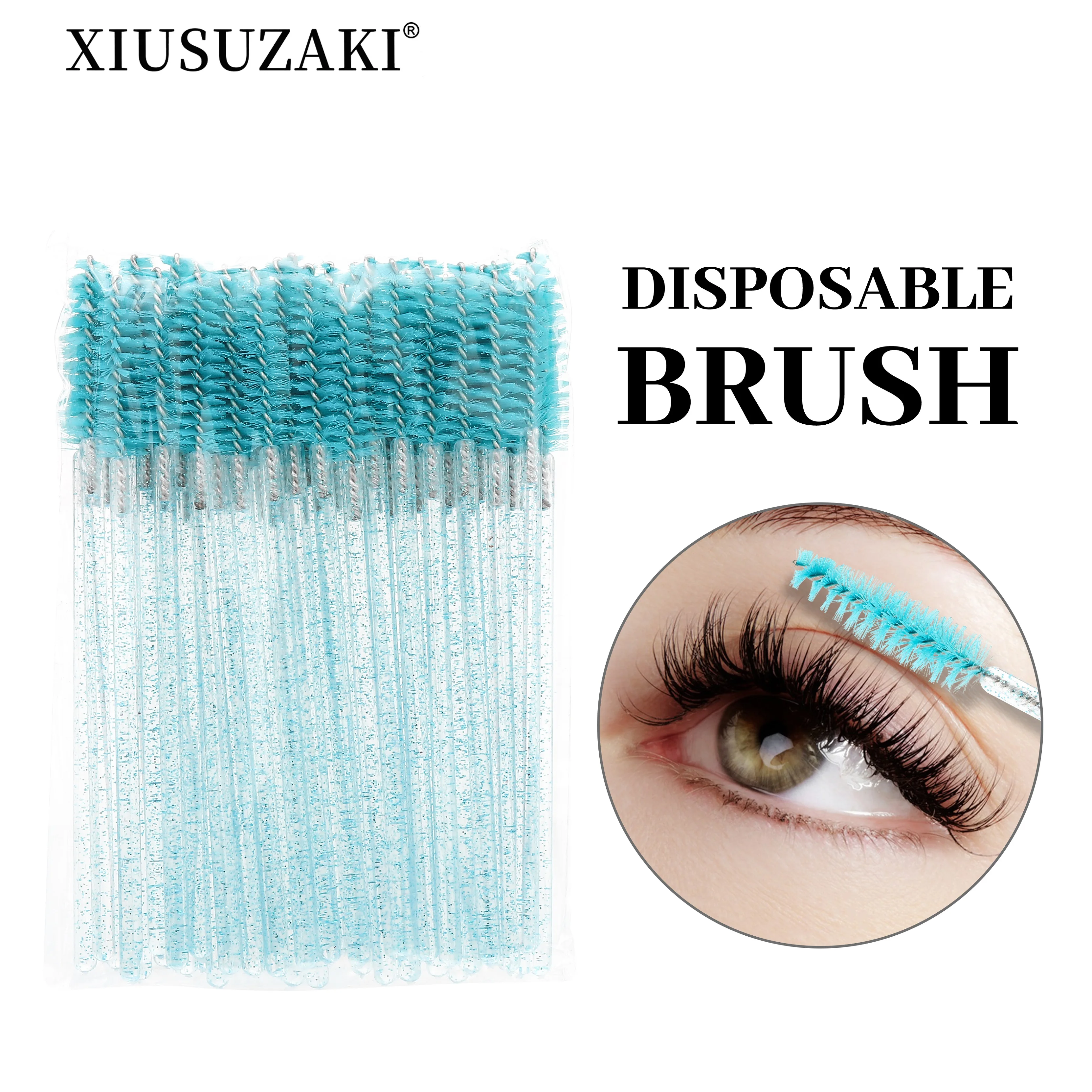 XIUSUZAKI 100pcs/lot Disposable Eyelash Brushes Eyebrow Brush Mascara Wands Applicator Spoolers Makeup Tools Beauty Accessories