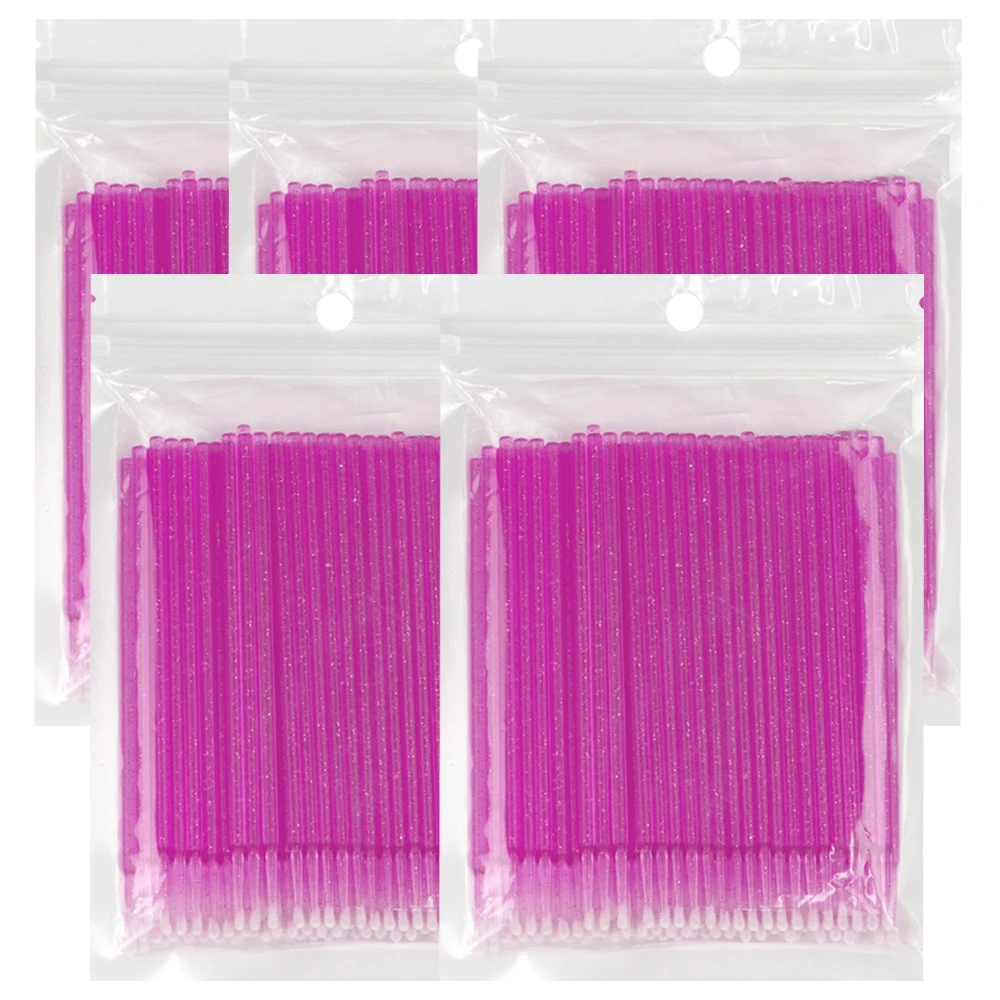 300/500PCS Wholesale MicroBrush Eyelash Cleaning Brush Lash Extension Applicator For Eyelashes Removing Swab Micro Makeup Brush