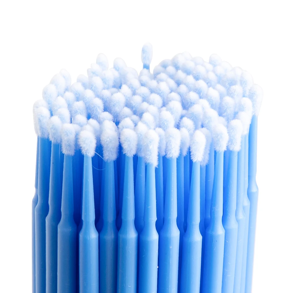 100Pcs Eyelash Cleaning Brush Lash Extension Micro Cotton Swab Individual Eyelashes Microbrush Beauty Makeup Clean Remover Tool
