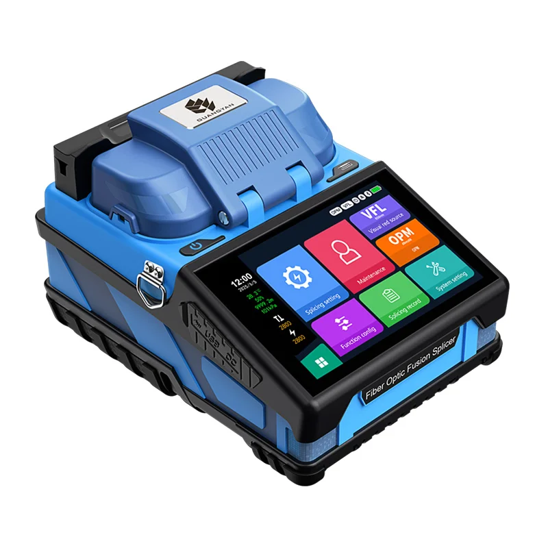 K6 5-inch Touch Screen Multi-language Fiber Fusion Splicer with 6 Motors Fast Splicing Large Capacity Battery VFL OPM