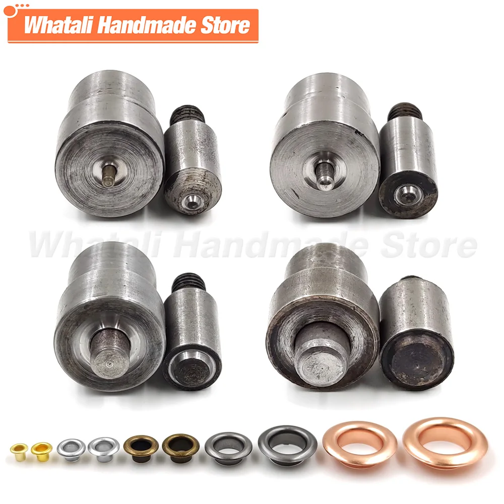 100pcs 3-14mm Eyelets Grommet With Installation Mould Press Dies Tool For Hand Press Machine Leathercraft Shoes Bag Belt DIY
