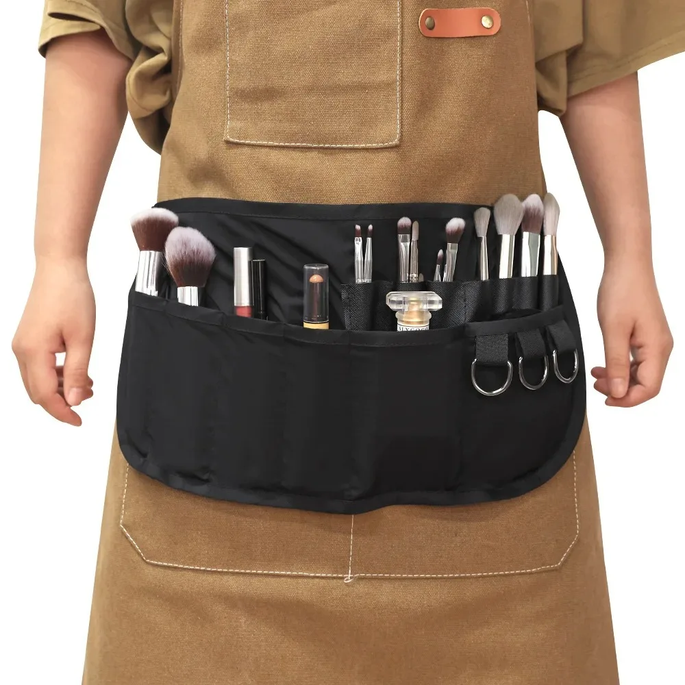 Professional Cosmetic Makeup Brush Holder 2 Arrays Apron Bag With Artist Belt Strap for Women