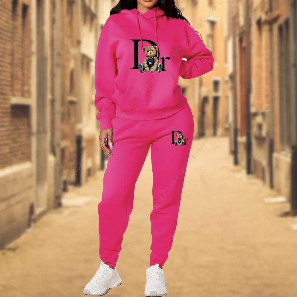 Women's TrackSuit Aesthetic Designer Clothes High quality Hoodies Sweatshirts Sweatpants 2 Piece Suit Sportwear Woman Pants Sets