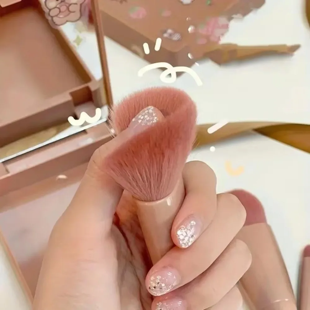 5Pcs Set Soft Make Up Brushes Set With Case Portable Mini Makeup Brushes Beauty Tools With Mirror Cosmetic Brushes Kit