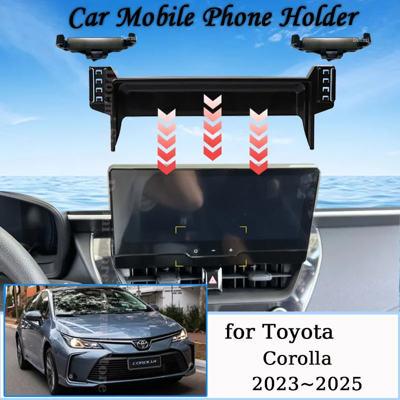 For Toyota Corolla 2023 2024 New MagSafe China Version Screen Car Mobile Phone Holder GPS Bracket Gravity Stand Auto Accessories