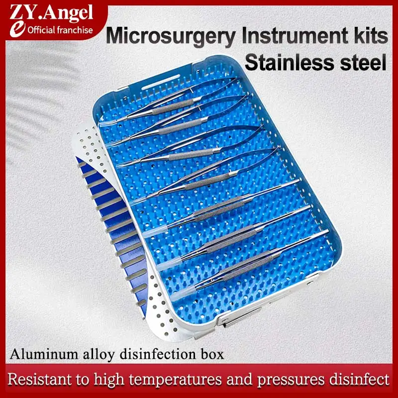 Ophthalmic Microsurgery Instruments Scissors Needle Holders Tweezers Stainless Steel 4/6/8 Piece Set Of Ophthalmic Surgical Tool