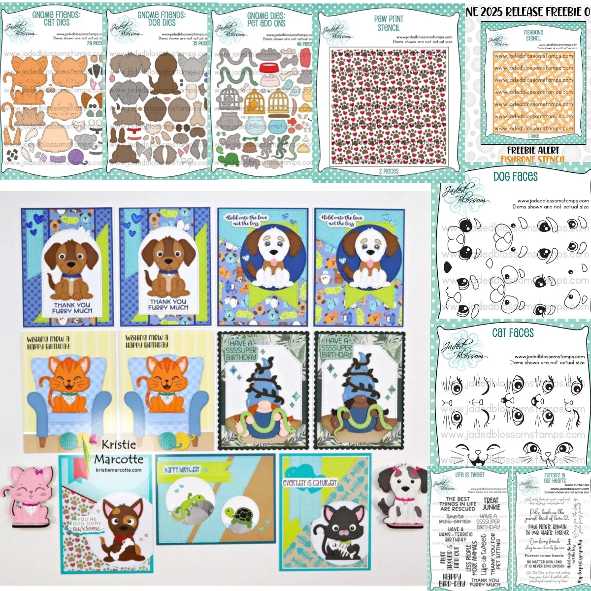 2025 Pet Cat Dog Face Metal Cutting Die Clear Stamp Paw Print Stencil DIY Scrapbook Embossed Handcraft Card Craft Decoration