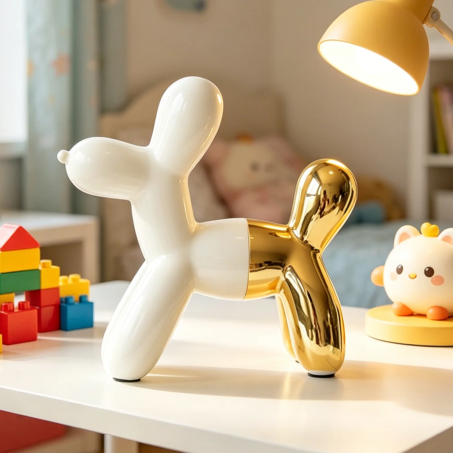 ceramic Balloon Dog Sculpture Home Decor room Decoration Accessories Office Nordic Animal Decorative Sculptures Figurines