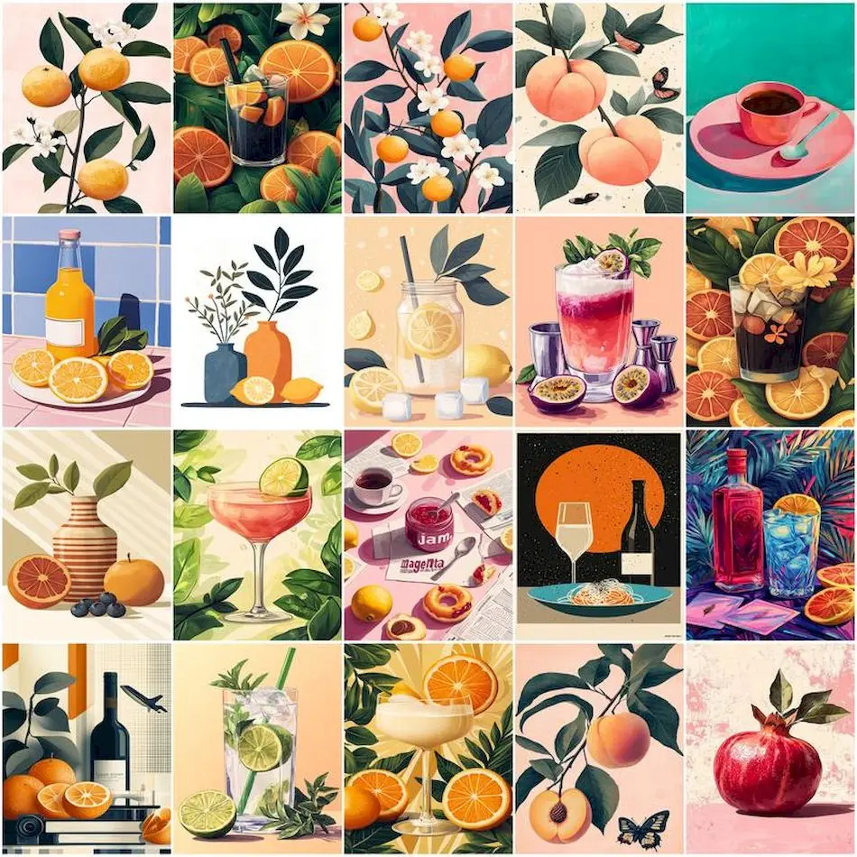 GATYZTORY Painting By Numbers For Beginner Fruit Beverage Plant Kitchen Decoration Digital Oil Painting Set Handmade Wall Decor