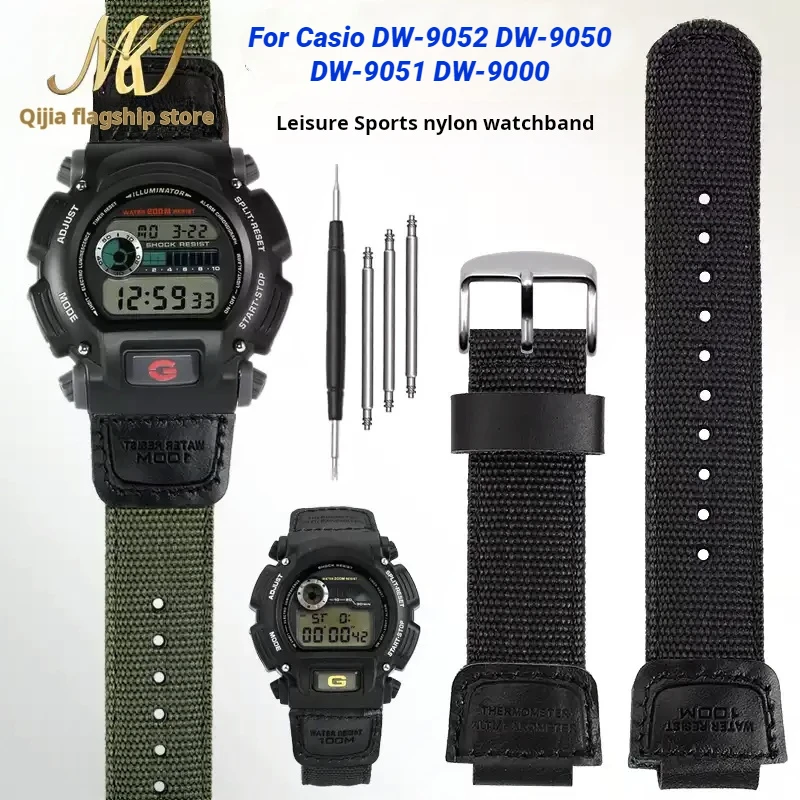 Modified Nylon Sports Strap For Casio Dw-9052 Dw-9050 9051 Dw-9000 DW5600 Electronic Watch Canvas Men Bracelet 16mm Accessories