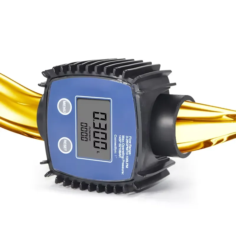 High Precision Digital Fuel Electronic Flow Meter Liquid Oil Water K24 Turbine Flow Meter