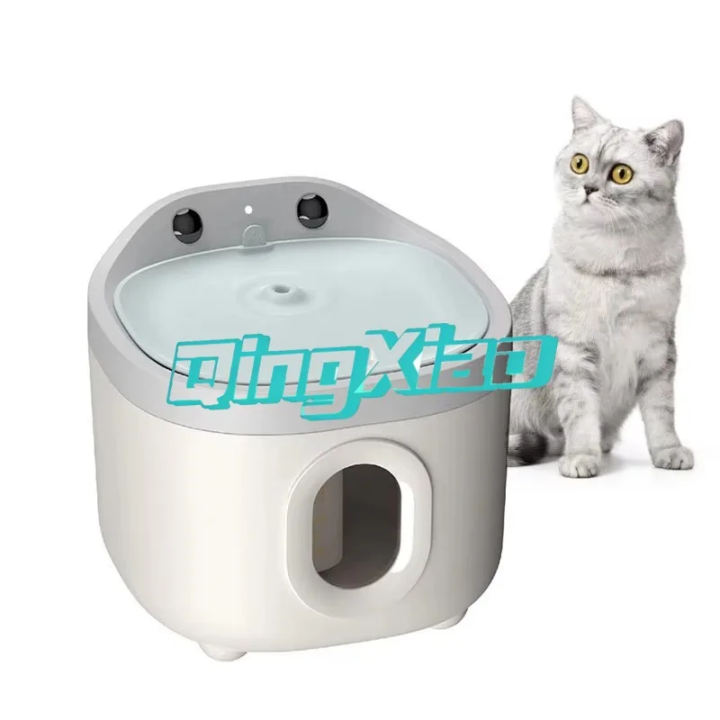 Wireless No Power Plug Pet Water Fountain Intelligent Circulating Flowing Water For Cat Automatic Drinking Dispenser Ultra Quiet