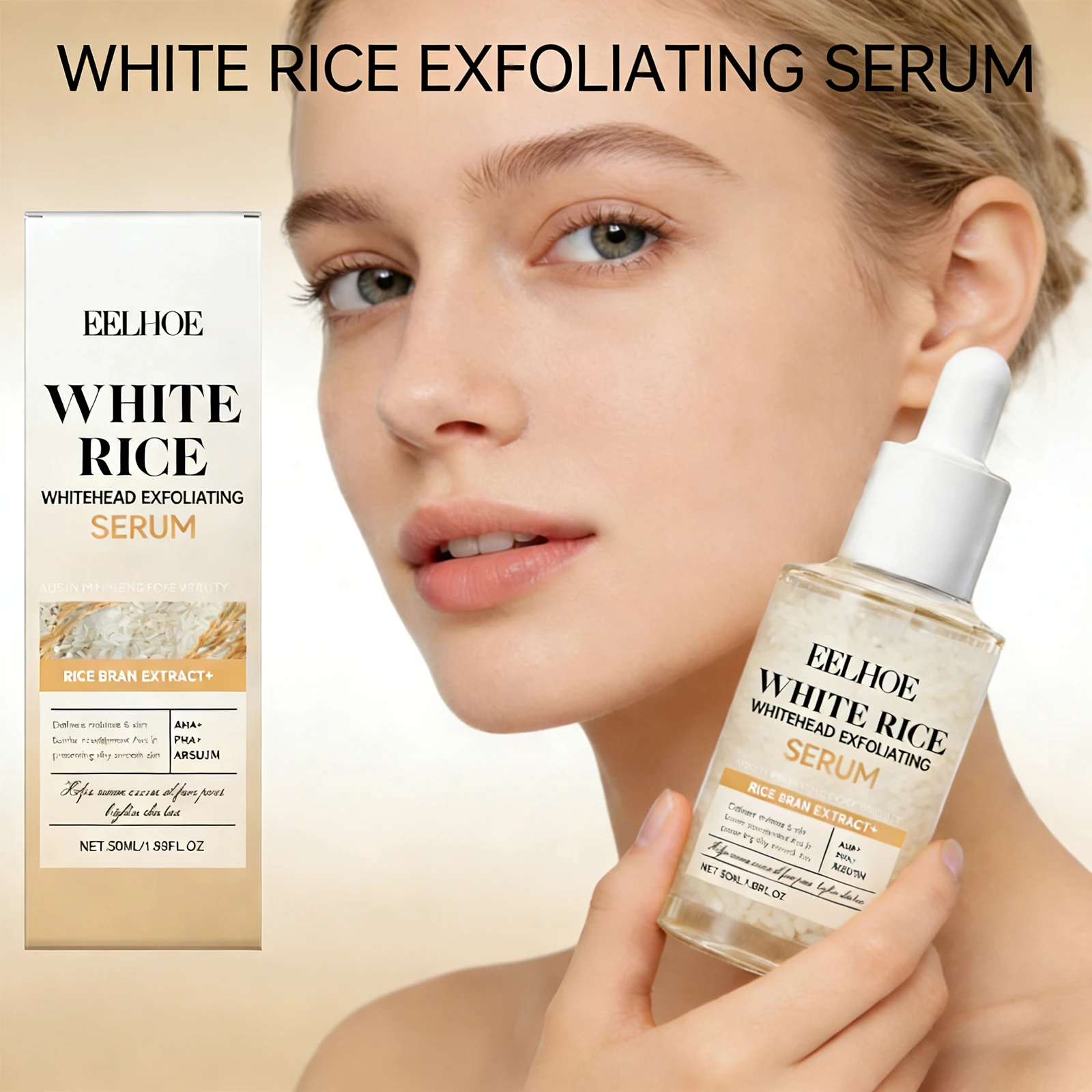 White Rice Exfoliating Serum Moisturizing Removing Dead Skin Reduce Fine Line Anti-Wrinkle Lightweight Texture Body Care Essence
