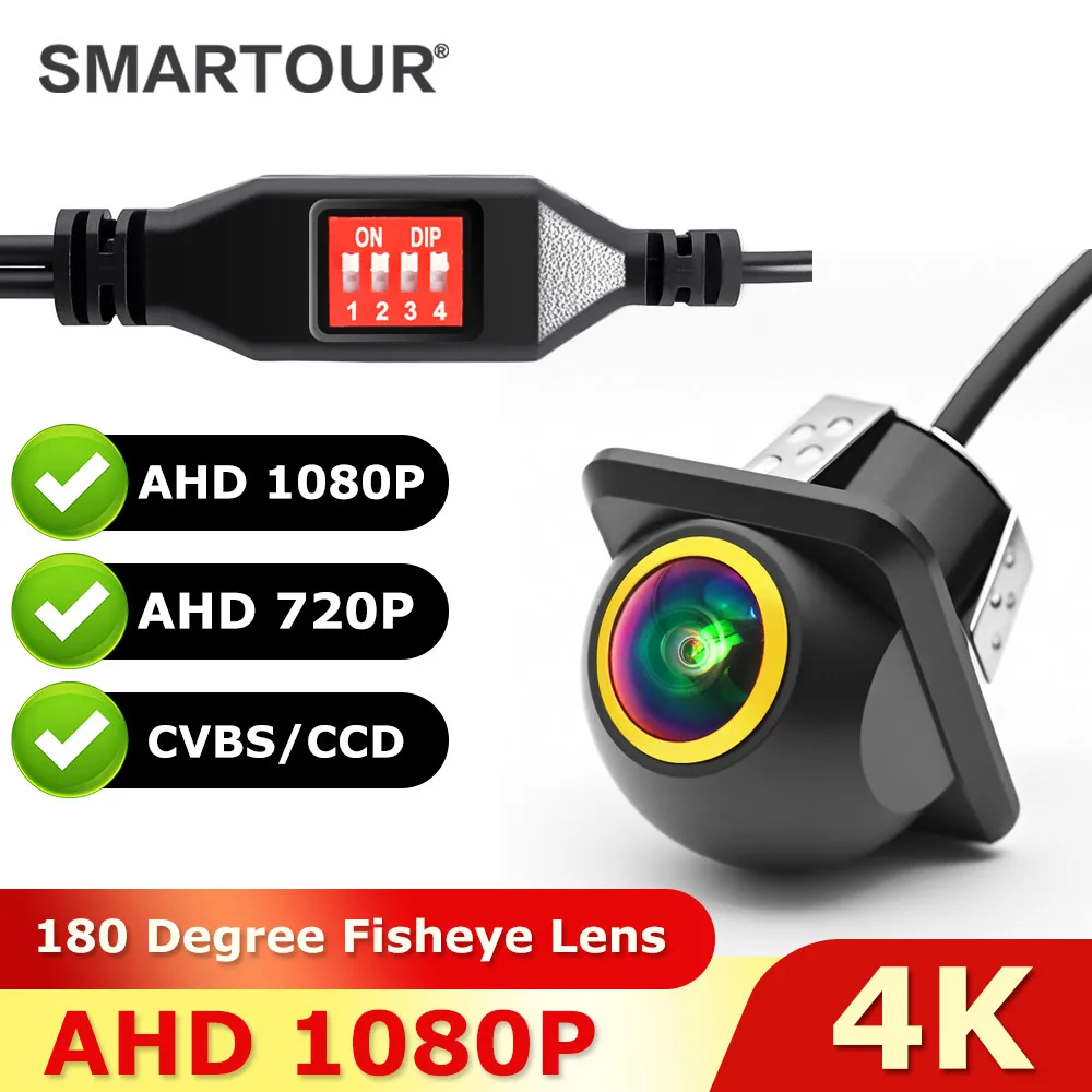 4K Golden 2053 NTSC 1080P Android Car Rear View Camera Universal Backup Parking Camera Night Vision Waterproof AHD Color Image